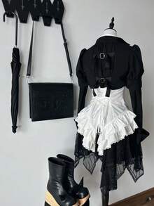 1 túi đeo vai hình sách công thức nấu ăn, túi đeo chéo phong cách Indie Punk tối màu của Subculture, túi đeo nách thời trang cao cấp thiết kế theo phong cách Niche, phù hợp với váy bồng Lolita, phù hợp để sử dụng hàng ngày, cosplay, tiệc tùng, hội nghị truyện tranh - Nhiều màu - Xem 9