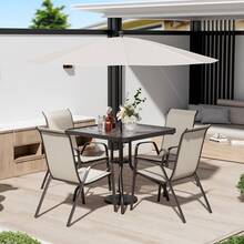 Outdoor Table & Chair Sets - Beige - View 9