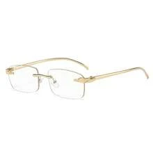 1 副无框方形商务风格眼镜，适合日常使用