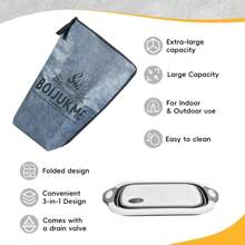 Bolsa aislada para descansar la carne, accesorio para ahumar y preparar carne BBQ, 3 en 1 bandeja de preparación BBQ, Bolsa reutilizable para descansar la carne
