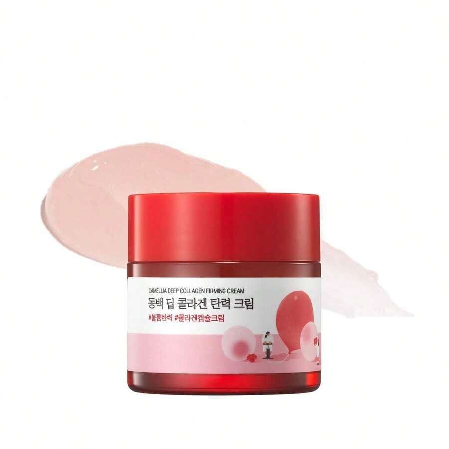 ROUND LAB Camellia Deep Collagen Firming Cream 50ml – Moisturizing And Firming Face Cream With Multi Collagen And Camellia Extract For Elastic, Smooth, And Tight Skin | Korean Skincare - 3個 - 查看 1