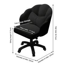 Office Chair, Velvet Office Desk Chair, Computer Chair Can Be Swiveled And Height Adjusted, Office Chair Suitable For Home And Office
