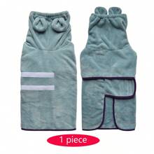 1pc Dog Bathrobe, Cat Dog Quick Dry Towel Robe With Hood & Ear Decor, Warm Plush Sleepwear Suitable For Small/Medium/Large Dogs - Multicolor - View 27