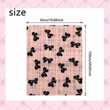 1pc Bowknot-Patterned Flocked Chiffon Tulle Fabric, Gauze Measures 150X50 Cm, Precut - Hand Wash Only | Perfect For DIY Bows, Party Capes & Photo Backdrops, Tulle Fabric 100% Polyester Fabric , Dance , Party Decorations, And Craft Projects. - Multicolor - View 3
