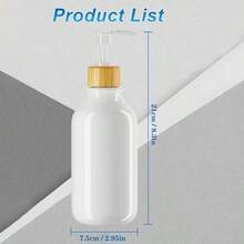 3 件 16 盎司可再填充洗发水和护发素分配瓶泵瓶分配器适用于洗发水、护发素、沐浴露 - 空塑料可再填充容器适用于淋浴 - 白色 - 查看 7