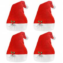 Gorros de Papai Noel com Sinos, Gorros Vermelhos Fofos de Natal para Adultos e Crianças Unissex, Gorro de Papai Noel, Gorro de Veludo Invernal Felpudo do Papai Noel, Gorro de Natal Grosso para Festa de Natal, Fantasia, Decoração Doméstica, Decorações de Natal, Decoração de Quarto