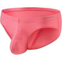 Mens Silk Underwear Briefs Pack Bulge Enhancing Pouch Stretch Bikini Underwear Straight Men L XL 2XL 3XLChristmas IVEB - 紅色 - 查看 1