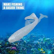 全新 2.75 英寸 - 50 件/40 件软鱼饵套装硅胶软饵套装人造鱼饵昆虫带曲柄钩钓鱼设备配件