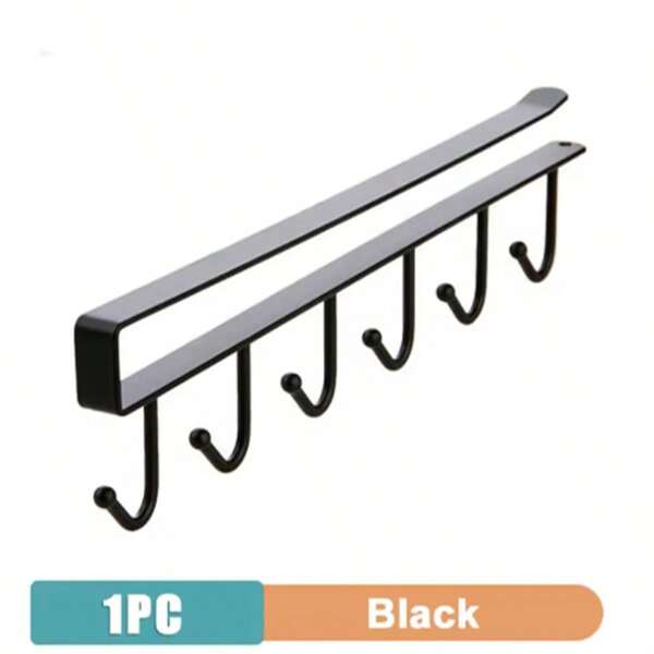 6 Haken Kaffeetasse Becherhalter Schwarz Weiß Haken Regal Multifunktions Küchenschrank Kleinigkeiten Organizer Lagerung Hanger
