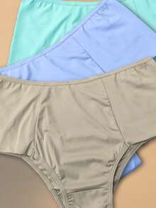 Kit 10 Calcinhas Plus Size Do GG  Ao G3 Feminina Adulto Microfibra Lingerie Super Luxo Confortavel Rebeka - Multicolorido - Visão 3