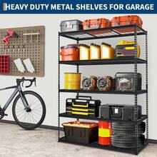 mteryoing Garage Shelving, 5 Tire Storage Shelving Heavy Duty Garage Shelves 3000LBS Load Bearing, Full Metal Shelving Units, Durable Construction, Adjustable Shelves, Easy Assembly - 60 X 24 X 78 Inch - View 4