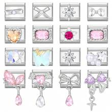 1pc Bow, Heart & Pentagram Charm DIY Bracelet, Necklace, Ring, Anklet, Fashion Elegant Cute Modular Jewelry Accessories