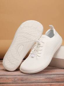 Men's/ Women'sWide Barefoot Shoes,Minimalist Style Casual Shoes,Zero Drop Outdoor Walking Shoes. - White - View 1