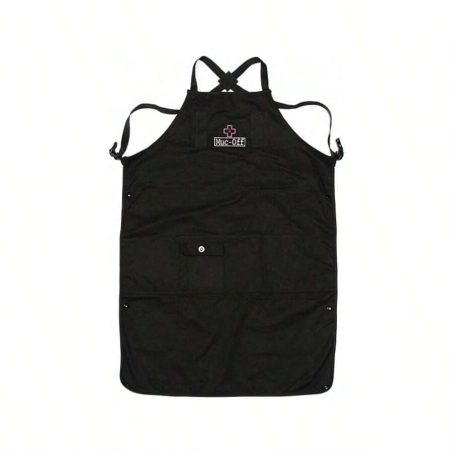 MucOff Workshop Apron Unisex, Adjustable Length Black Apron With Front Pocket Perfect For Protecting Clothes During Bike Cleaning And Maintenan, One Size - 最初的 - 查看 1