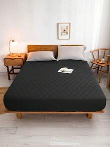 1 件防水绗缝床单保护套，适用于大号/特大号床，柔软，防尘，可机洗，可拆卸 - 黑色 - 查看 8