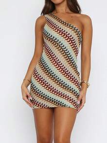 Women Y2K Knit Mini Dress Contrast Color Hollow Out Off Shoulder Sleeveless Bodycon Short Dress Open Back Crochet Short Dress Beach Wear - Nhiều màu - Xem 8