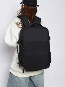 40x20x25厘米旅行背包，可携带登机，适用于瑞安航空、飞机、旅行，配有14英寸笔记本电脑隔层，适合学校、户外活动、旅行、办公、大学、高中、通勤、运动、存放学习用品，可用作书包、背包、返校背包、大容量背包、必备旅行包 - 彩色 - 查看 5