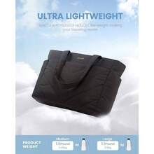 LOVEVOOK Tote Bag For Women, Puffer Work Travel Handbag With Zipper For Teacher Nurse, Quilted Cute Laptop Shoulder Gym Bag