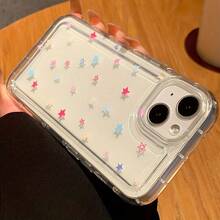 Funda Ultra-Delgada a Prueba de Golpes y Resistente a las Manchas 1pc Patrón de Estrella Lindo Funda de Teléfono Transparente de TPU, Adecuada para iPhone 15, 14, 13, 12, 11 X Xs, Xsmax 7, 8 Pro Max, Modelos Plus Funda de Teléfono Minimalista y Premium - 1 pieza - Ver 2