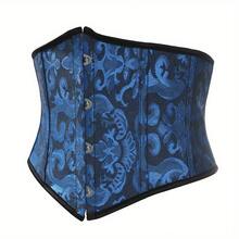 1 chiếc áo nịt eo định hình cho nữ, áo nịt eo bó sát trang phục Halloween - xanh đậm - Xem 2