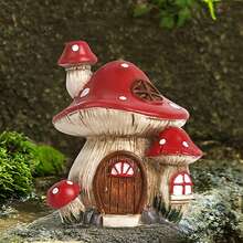 1 pezzo Bruciatore di incenso a forma di casa di funghi carino, bruciatore di incenso a forma di zucca, adatto per decorazione domestica e d'ufficio e per bruciare bastoncini di incenso, statuina in resina, decorazione domestica perfetta, Ognissanti, adatto per aromaterapia, decorazione per feste di Ognissanti