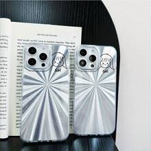 Estuche para teléfono 1 pieza Estuche para teléfono colorido con fuegos artificiales láser de niña minimalista Estuche adecuado para teléfono 6, 16 Pro, 16 Pro, estuche para teléfono XS, 11, 12, 13, 14 y otros modelos, que brinda protección total contra caídas. - Plateado - Ver 5