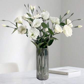  3PCS Artificial Flowers Balloon Flower Bouquet Silk Material Faux Flowers For Wedding Decoration, Valentine's Day, Birthday, Anniversary, Home Decor, Table Centerpiece, Bedroom & Bathroom Display, Desk Decoration, Autumn & Fall Season Floral Arrangement