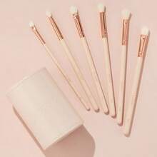 ColourPop Brush Of An Eye Makeup Brush Set 6 Piece Holiday Gift For Her Travel Must Have Party Wear Trending Now Daily Pick Luxe Synthetic Vegan Bristles Buff Blend Define Line Includes Holder - As Pic - View 4
