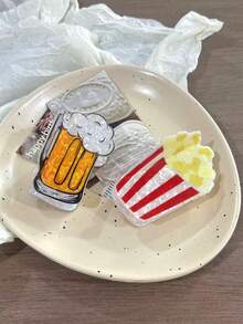 1pc French Fry, Burger & Orange Juice Shaped Hair Claw Clip, New Design, Suitable For Bun Decoration, Holiday Gift Summer Hair Clips Hair Jaw Clip Hair Clamps Hair Clutch Hair Catcher Clip Fall Winter Hair Accessories For Women For Vacation Outfits Woman - Multicolor - View 9