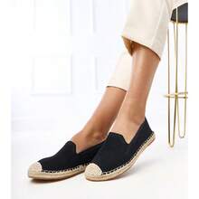 Chaussures plates simples et polyvalentes pour femmes, idéales pour les vacances - Noir - Voir 3