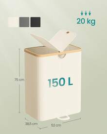 SONGMICS Laundry Baskets - White - View 6