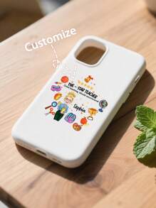 Funda personalizada para teléfono de profesor para iPhone 16 Pro Max 16E Plus 2025, material de silicona, resistencia a caídas en las cuatro esquinas, protección contra golpes