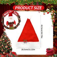 Gorros de Papai Noel com Sinos, Gorros Vermelhos Fofos de Natal para Adultos e Crianças Unissex, Gorro de Papai Noel, Gorro de Veludo Invernal Felpudo do Papai Noel, Gorro de Natal Grosso para Festa de Natal, Fantasia, Decoração Doméstica, Decorações de Natal, Decoração de Quarto