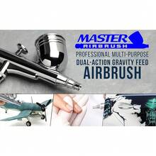 Master Airbrush Model G22 Multi-Purpose Dual-Action Gravity Feed Airbrush, 0.3mm Tip, 1/3 Oz Fluid Cup, 6 Foot Air Hose - User Friendly, Versatile Set Kit - Spray Auto Graphics, Art, Cake, Hobby Craft - 1 - View 5