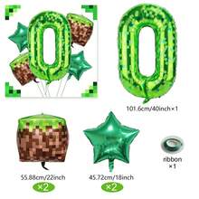 1 Set mit 40 Zoll grünen Zahlenballons 0-9, moderne Pixel-Stil grüne Folienballons, Pixel-Würfel Aluminiumfolienballons geeignet für grüne Geburtstagballons, Pixel-Welt-Spiel-Thema Geburtstagsdekoration, Spiel-Thema Geburtstagsdekoration, geschlechtsneutrale Geburtstagsdekoration, Abschlussfeier, Jahrestag, Feier, Familientreffen, Feiertagsdekoration, Wald-Thema Geburtstag, Themen-Geburtstag, Fotorequisiten. - Verschiedenfarbig - Übersicht 15