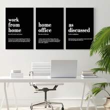 GUBIYU Black Hustle Grind Execution Wall Art Set Of 3 Framed Canvas Office Inspirational Motiviational Wall Decor Art Positive Quotes Posters Living Room Pictures Walls Decor Mens Guys 12x16 - 黑白家庭辦公室藝術 - 查看 9