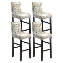 1/2/4/6pcs Stretch Printed Bar Stool Chair Cover, Home/Hotel Use - Multicolor - View 16