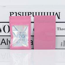 50/10 个全息聚酯薄膜袋 - 金属粉色，可重复密封派对礼品袋，带抽绳封口，6*10 厘米礼品包装，适用于糖果、珠宝、婚礼、生日、万圣节、复活节、圣诞节 - 非常适合小型企业和个人活动、活动赠品、节日设计、耐用材料、节日购物者、闪亮小袋、可重复使用选项