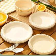 20 piezas/set Platos de porcelana de hueso, platos anti-aceite Thick para pintar, hornear, microondas y refrigerador