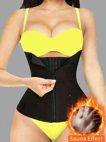 Single-Row Buckle Double Abdomen-Tightening Belt & Waist Support, Women's Sports Shaping Belt, Sweat-Inducing Tummy Tightener, Corset Belt, Women's Underbust Corset Top, Waist Cincher - Multicolor - View 13