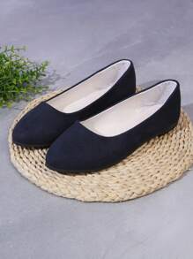 Fall/Winter Elegant Solid Color Office Flats, Suitable For All Seasons