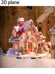 创意圣诞雪屋香薰炉亚克力户外花园草坪庭院节日装饰地插简约花园装饰地插景观摆件