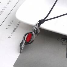 1 pieza Colgante collar de Dante de Devil May Cry 5 con gemas rojas y azules, collar de cuerda larga, regalos vintage para hombres - Multicolor - Ver 10