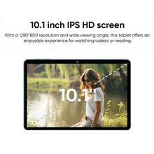 Tableta de 10 pulgadas con Android, tableta Android 13, tableta con procesador Quad Core de 2GB de RAM y 32GB de almacenamiento, GPS, FM, certificación GMS, pantalla IPS HD, batería de 6000mAh de larga duración, color azul - Plateado - Ver 4