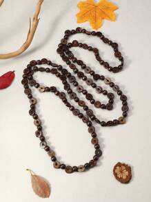 1 pieza Collar con colgante de concha de coco de estilo bohemio vintage