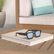 Thick Square  Retro Chunky Rectangle  Protection - 2 pièces - Noir + Noir / Bleu - Voir 8