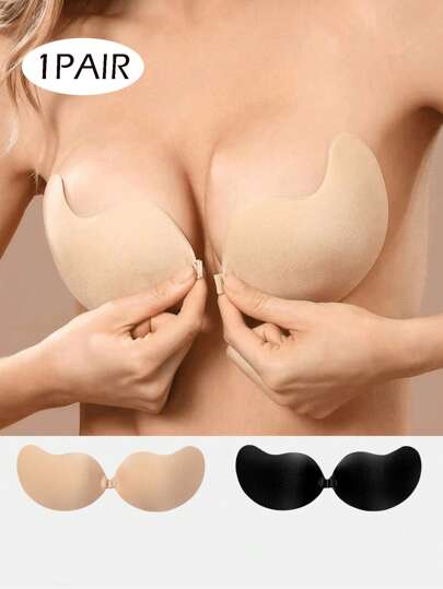 Sujetador de silicona con forma de mango, almohadillas elevadoras de busto, cubiertas adhesivas para pezones para uso diario de las mujeres
