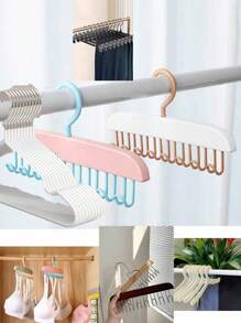 1/4/5/9/11/15/19pcs/Set Anti-Slip Seamless Clothes Hanger, Thickened Adults Vest/Underwear Dedicated Clothes Rack, Suitable For Home Daily Clothing Hanging, Garment Organizing