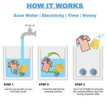 كرات غسيل طبيعية وردية وزرقاء 2 قطعة لغسالات الملابس، تزيل الشعر وتنعم الملابس وتمنع التشابك وتقلل التجاعيد، بدون حاجة لكهرباء، تصلح لغسيل 2000 مرة، كرات غسيل قابلة لإعادة الاستخدام