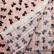 1pc Bowknot-Patterned Flocked Chiffon Tulle Fabric, Gauze Measures 150X50 Cm, Precut - Hand Wash Only | Perfect For DIY Bows, Party Capes & Photo Backdrops, Tulle Fabric 100% Polyester Fabric , Dance , Party Decorations, And Craft Projects. - Multicolor - View 6